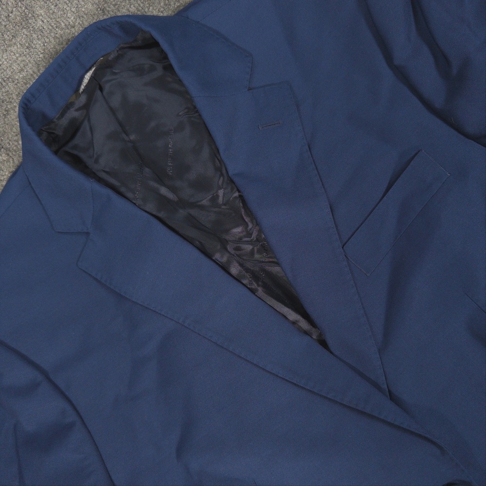 Saks Fifth Avenue Ermenegildo Zegna Wool Blazer Navy Blue Modern Fit 42S ZMM023